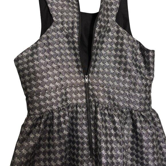 Isani For Target Black & Silver Feminine Retro Style Houndstooth Sleeveless - Picture 8 of 15